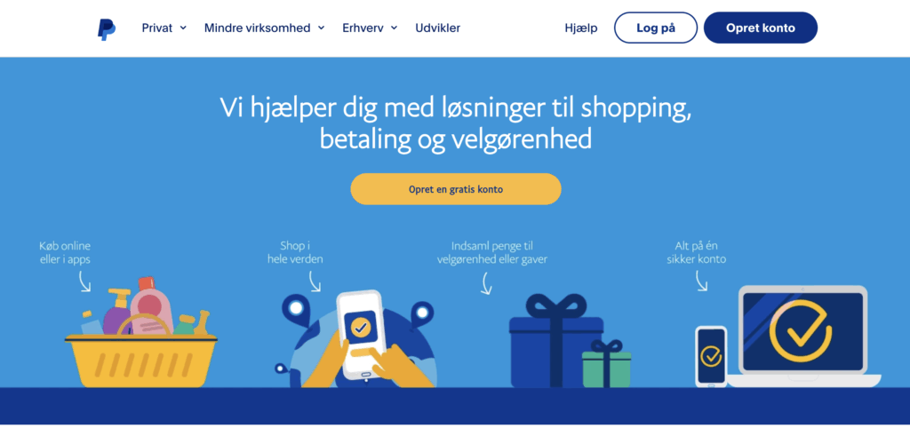 PayPal forside